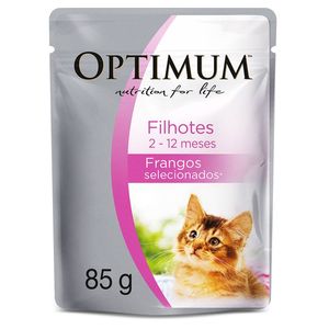 Sache-Optimum-para-Gatos-Filhote-Frango-20x85g