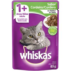 Sache-Whiskas-Para-Gatos-Adultos-Sabor-Cordeiro-20x85g