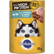 Sache-Pedigree-High-Protein-Caes-Adultos-Sabor-Porco-e-Carne-20X85g