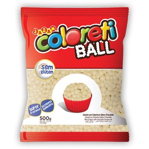 Coloreti-Mini-Ball-Chocolate-Branco---Pacote-500G