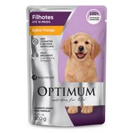 Sache-Optimum-para-Caes-Filhote-Frango-18x100g